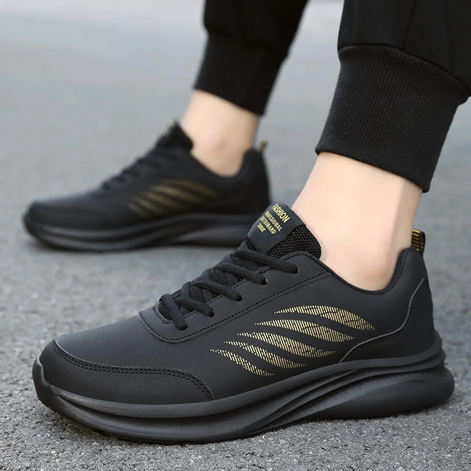 Tennis Shoes for Men Mens White Leather Sneakers Men's Supportive Running Shoes Athletic Sneakers for Men Comfortable Casual Walking Tennis New