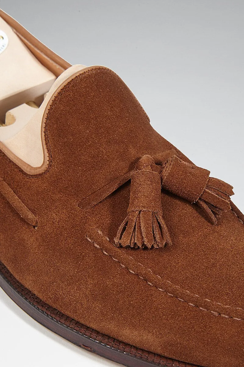 Tobacco Calf Suede Tassel Loafers