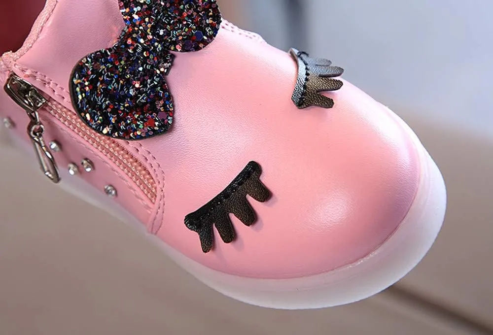 Toddler Girl Shoes, Kids Boys Girls Fashion LED Lights UP Sneaker Soft Sole Non Slip Sports Shoes Toddler Shoes