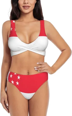 Uruguay Flag Bikini Sets Women Two Piece Bikini Swimsuit