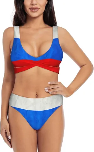 Uruguay Flag Bikini Sets Women Two Piece Bikini Swimsuit