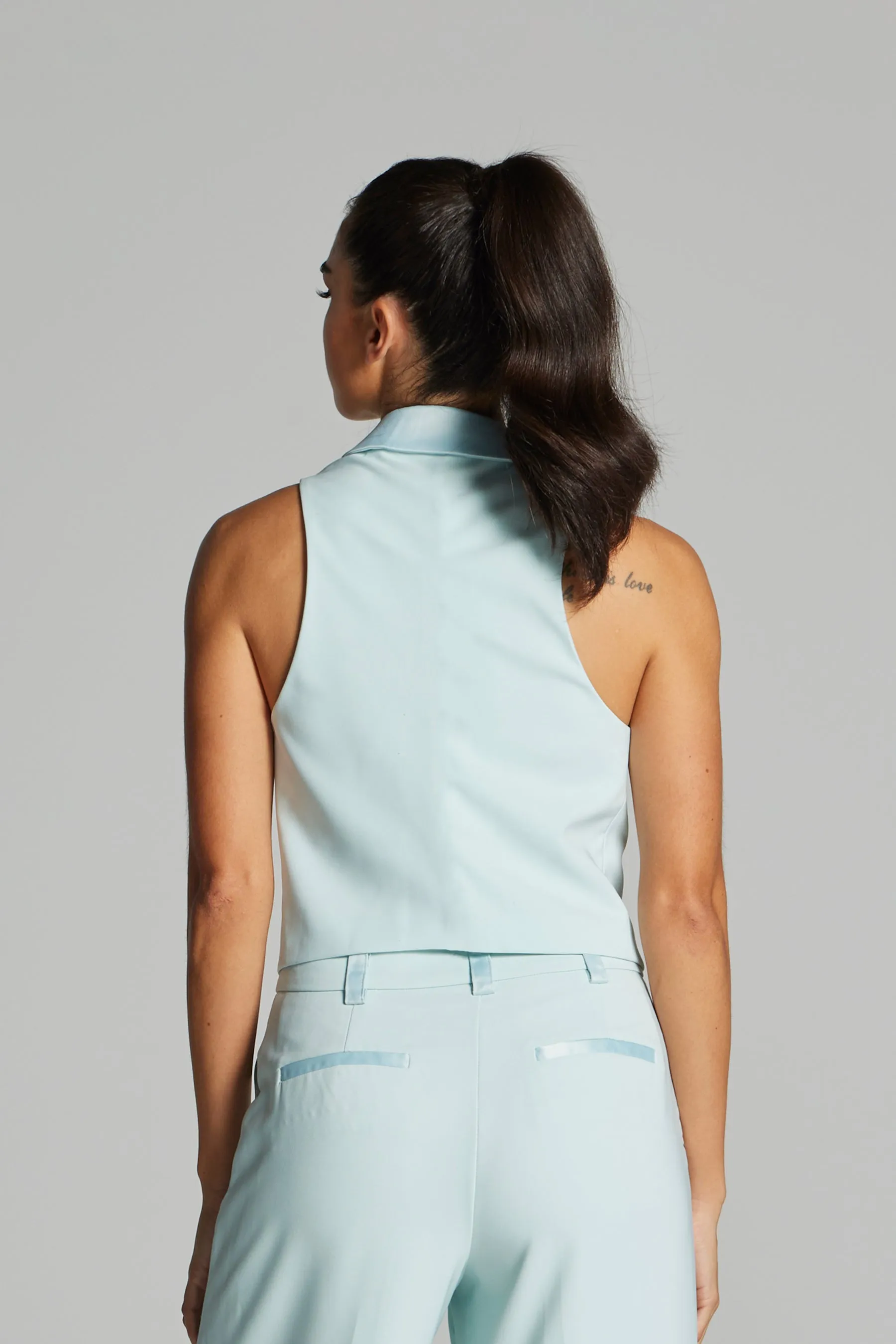 Vest with Satin Trim