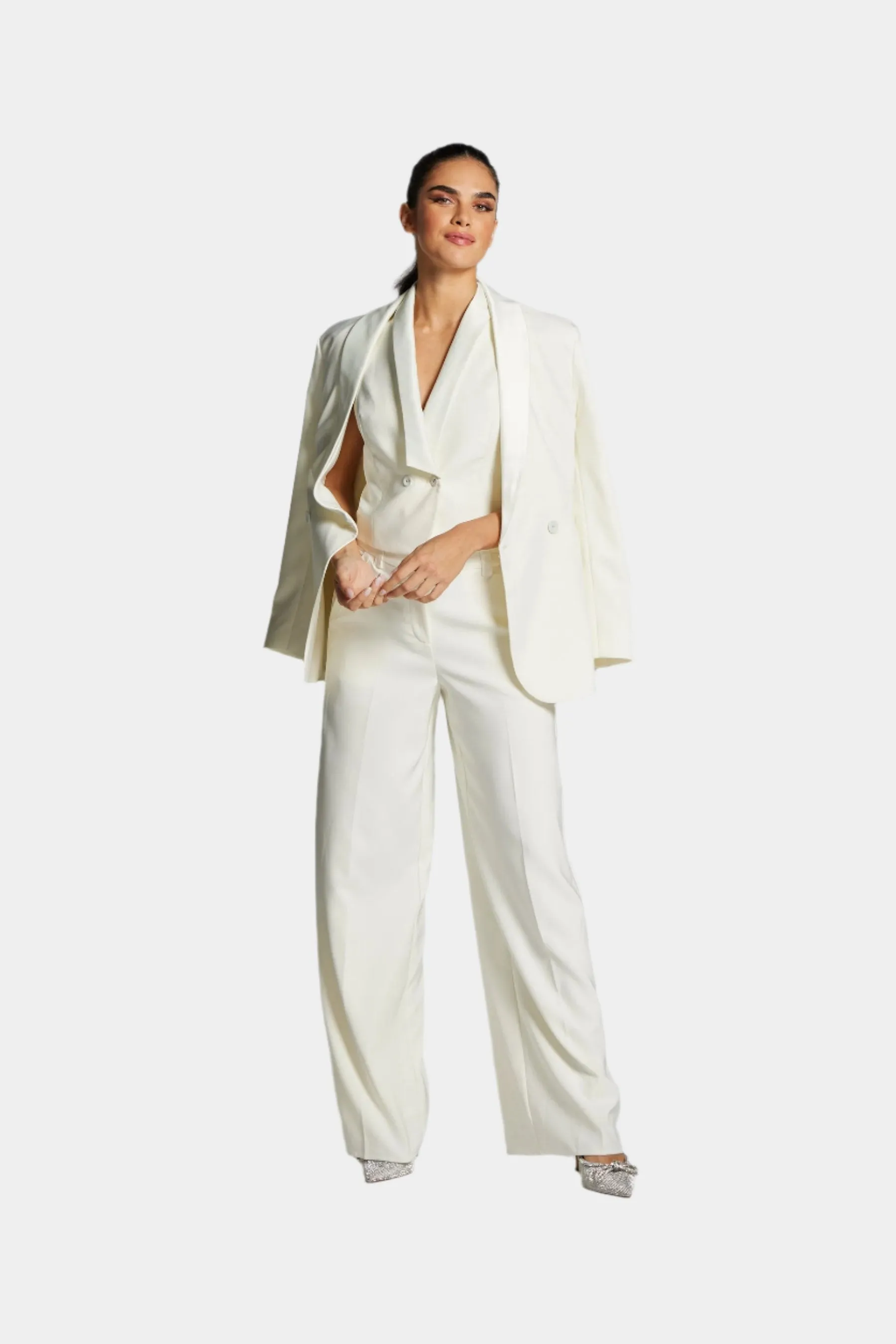 Vest with Satin Trim