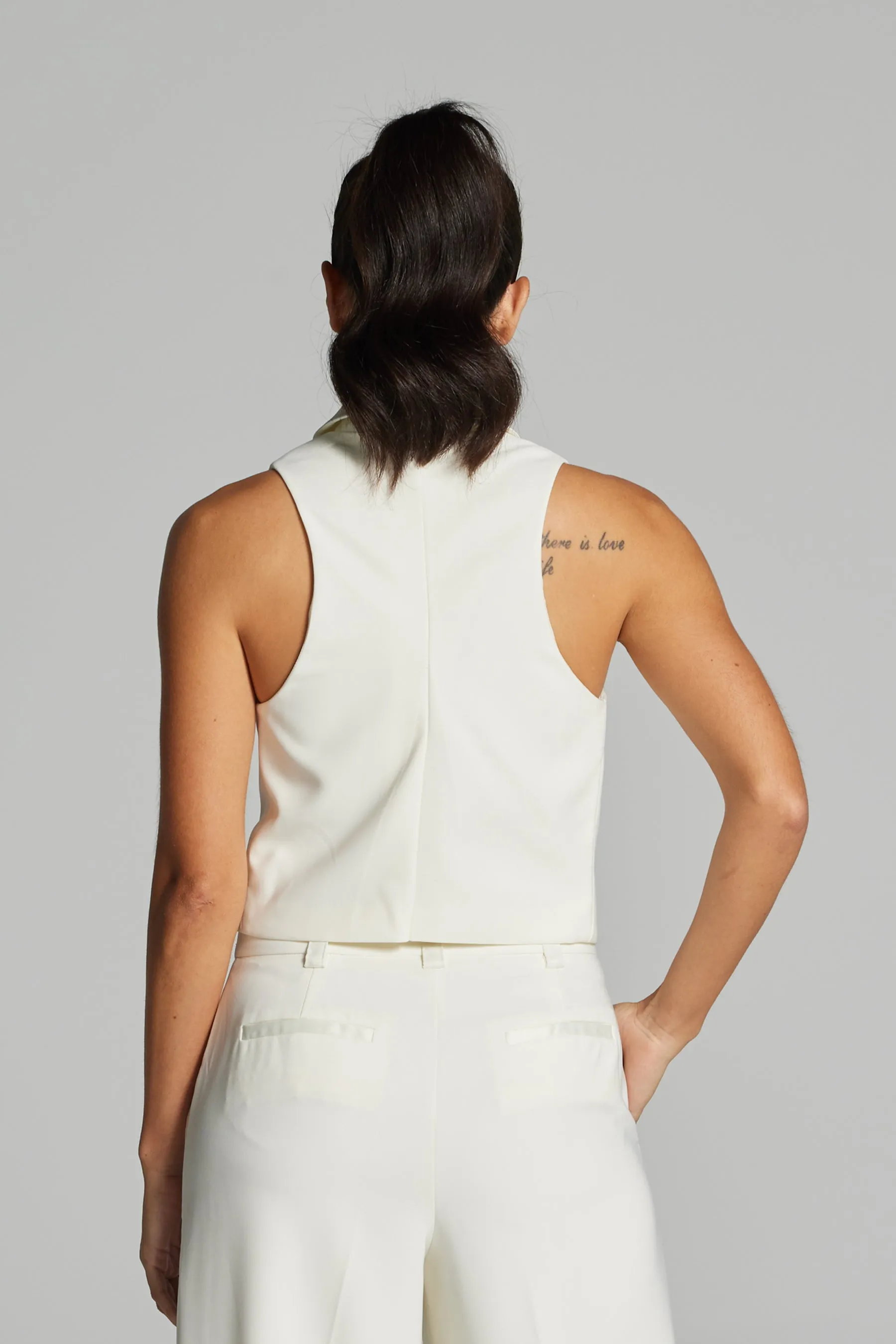 Vest with Satin Trim