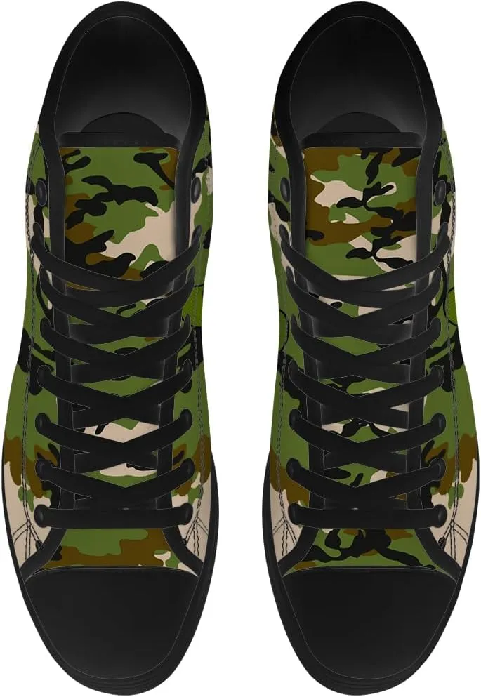 Veteran Shoes for Men Women Patriotic High Top Canvas Sneakers Lace Up Casual Walking Shoes Gifts for Dad Mom