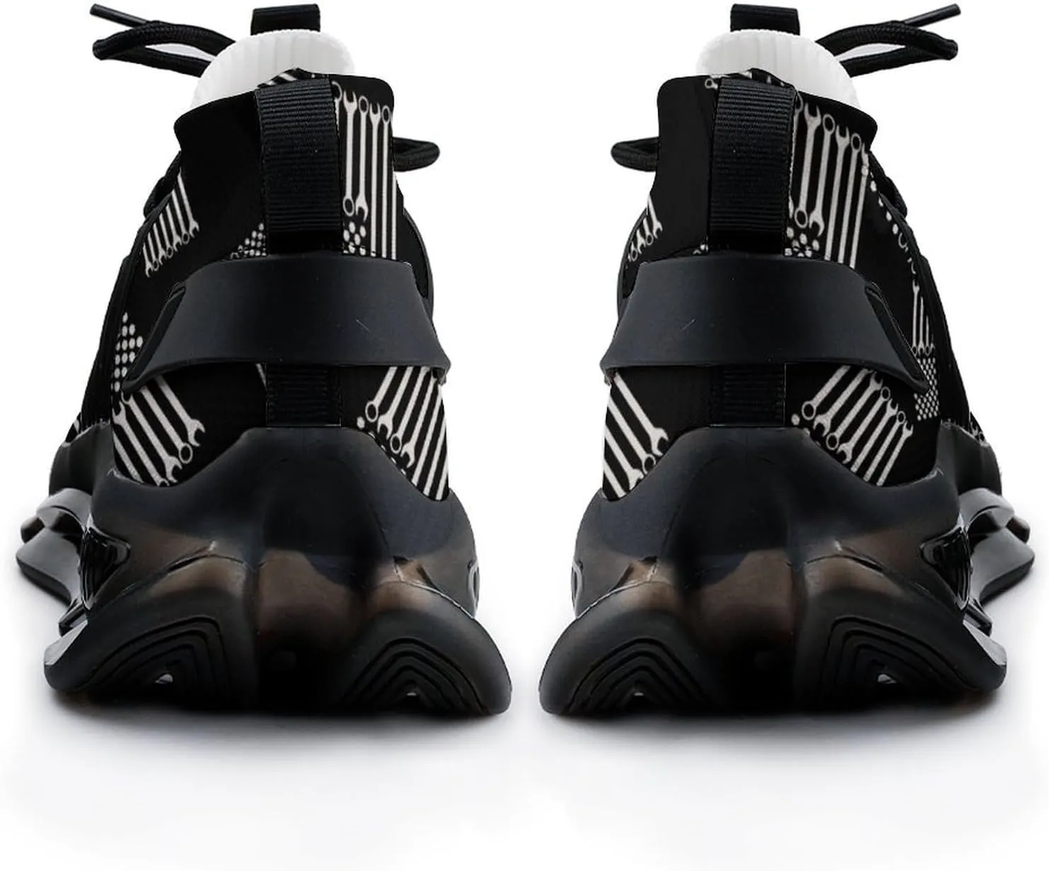 Vintage Mechanic US Flag Walking Shoes for Men Lightweight Tennis Fashion Elastic Sports Shoes Cushion Basketball Shoes