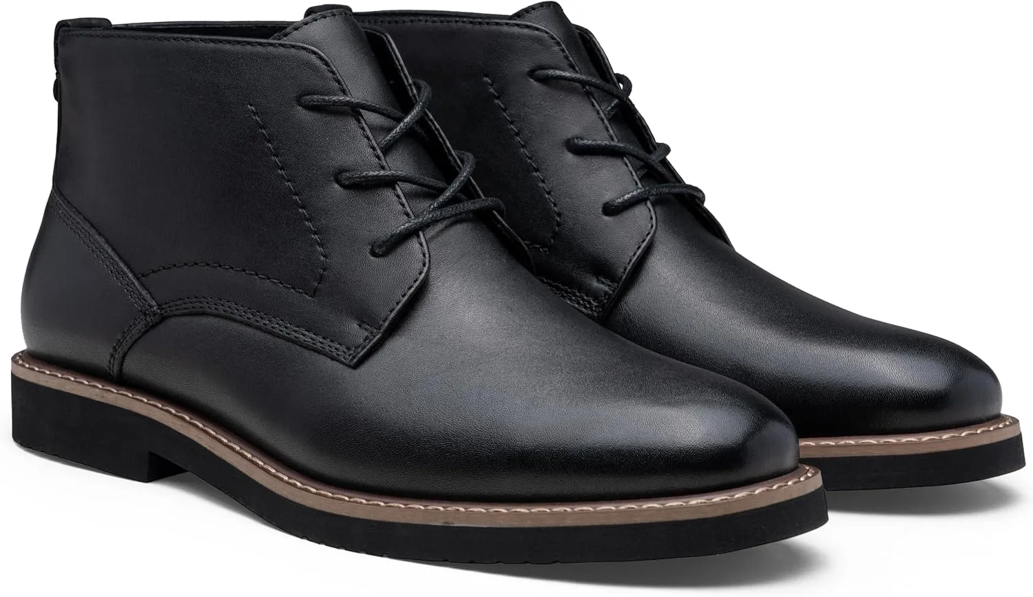 Vostey Men Boots Leather Cap Toe Casual Boots Chukka Fashion Dress Boots for Men