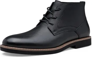 Vostey Men Boots Leather Cap Toe Casual Boots Chukka Fashion Dress Boots for Men