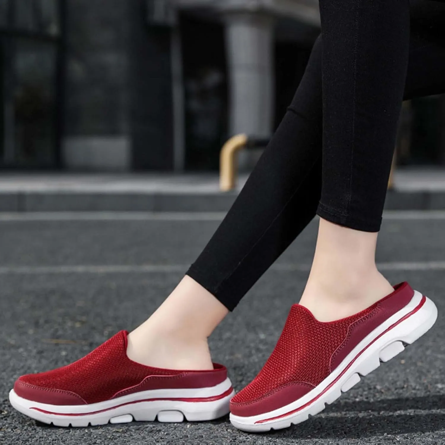 Walking Shoes Tennis Comfortable Comfortable and Breathable Flat Soled Slip On Mesh Heelless Casual Shoes for Men and