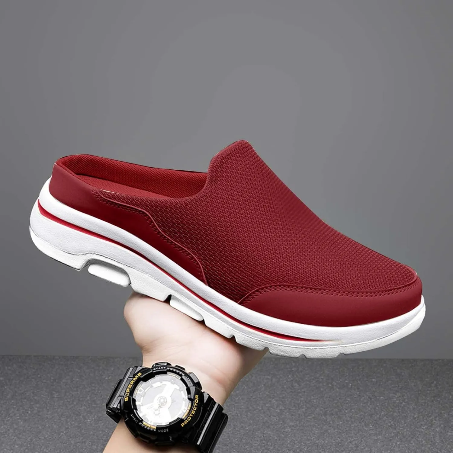 Walking Shoes Tennis Comfortable Comfortable and Breathable Flat Soled Slip On Mesh Heelless Casual Shoes for Men and