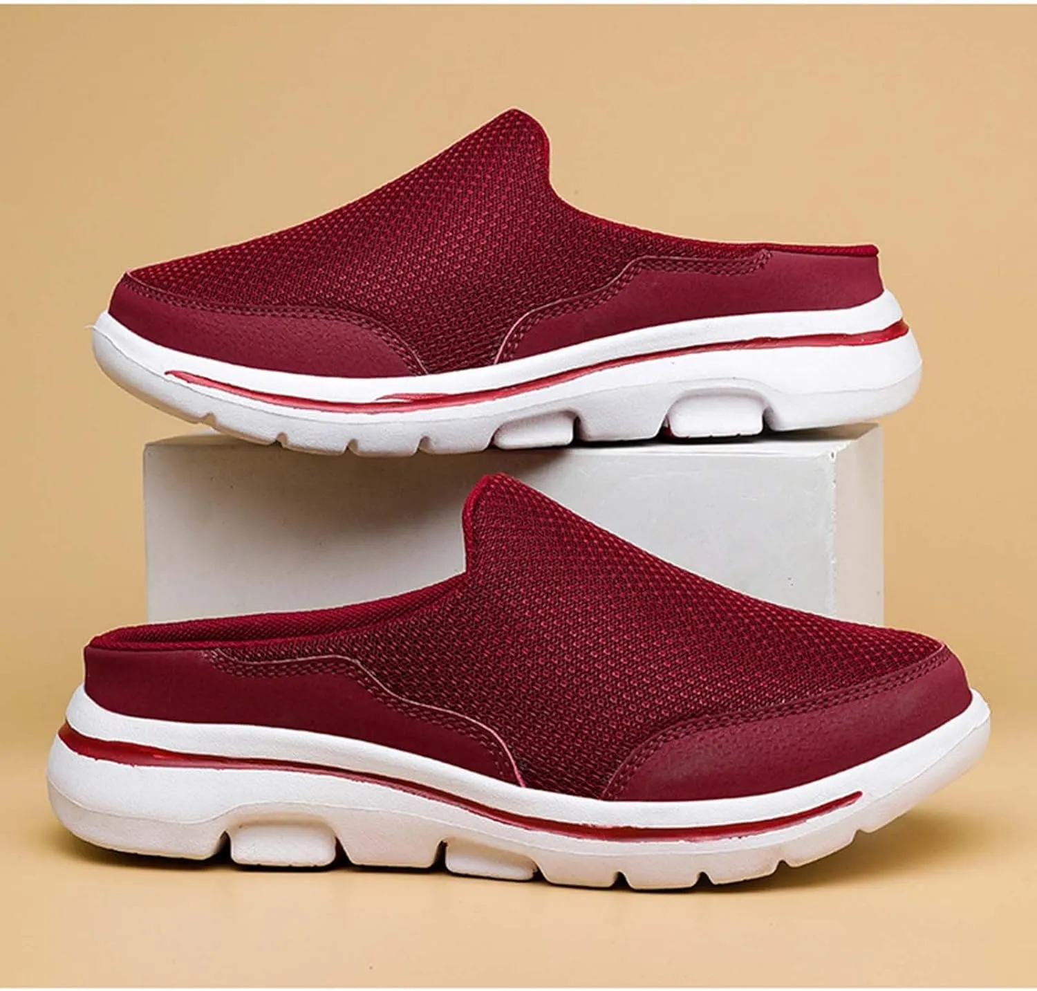 Walking Shoes Tennis Comfortable Comfortable and Breathable Flat Soled Slip On Mesh Heelless Casual Shoes for Men and
