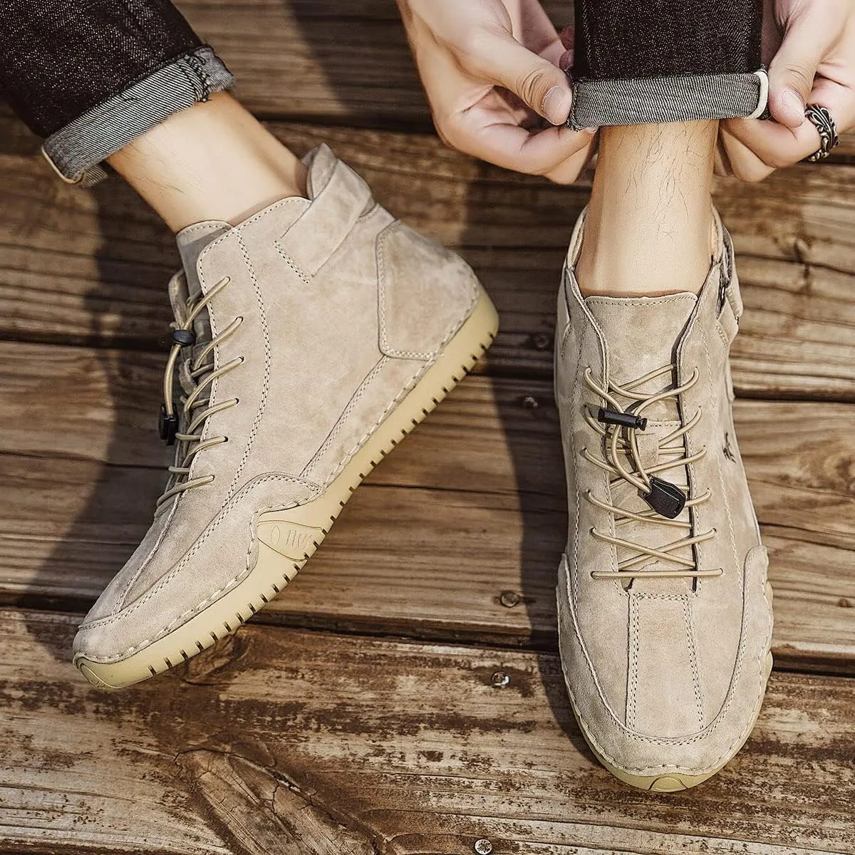 Waterproof Lightweight Unisex High Top Chukka Boots For Hiking, Camping, And Driving - All-Season Outdoor Shoes