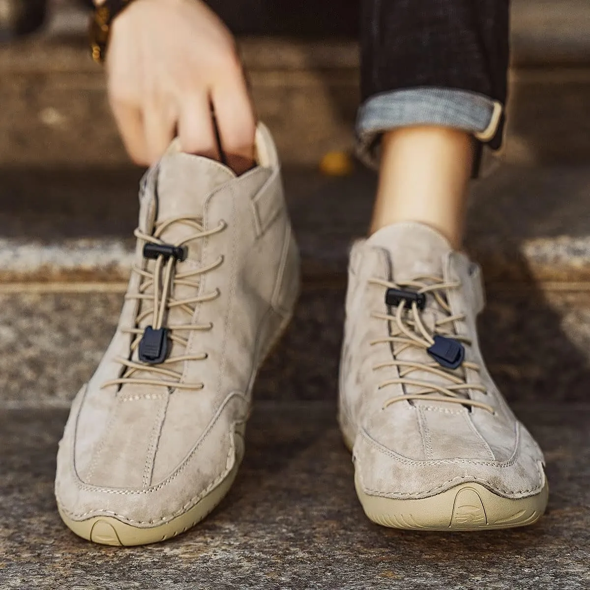 Waterproof Lightweight Unisex High Top Chukka Boots For Hiking, Camping, And Driving - All-Season Outdoor Shoes