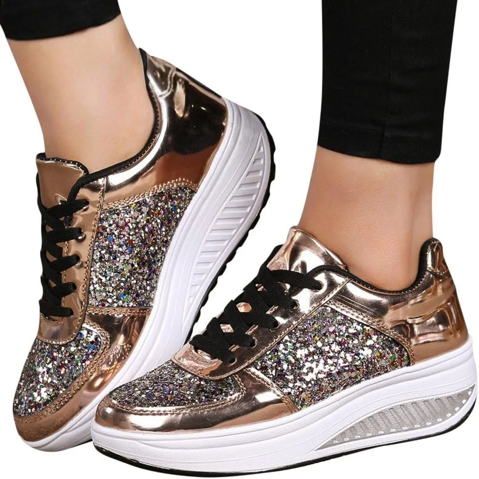 Wedge Fashion Sneakers for Women 2023 Zapatos CModos Y Elegantes De Piso para Mujer Women's Running Shoes Black and White Black Casual Sneakers for Women Platform Women's Black Slip On Dress Shoes