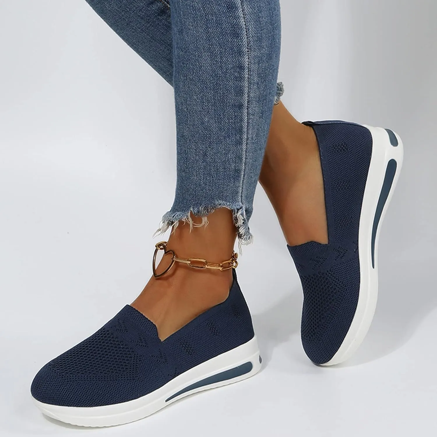Wedge Sneakers for Women White Tenis OrtopDicos para El Arco De Pies De Mujer Arch Support Wide Width Casual Shoes for Women Black Sequin Gym Shoes for Women Women's Slip On Shoes Size 7.5 W