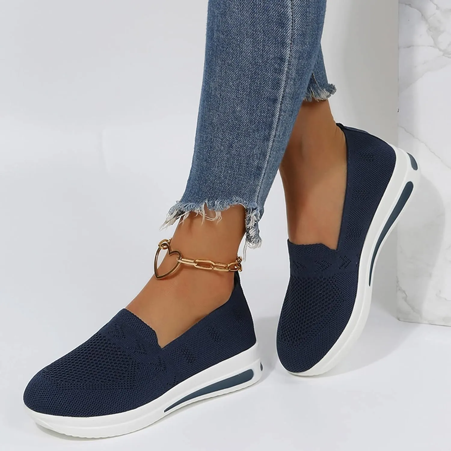 Wedge Sneakers for Women White Tenis OrtopDicos para El Arco De Pies De Mujer Arch Support Wide Width Casual Shoes for Women Black Sequin Gym Shoes for Women Women's Slip On Shoes Size 7.5 W