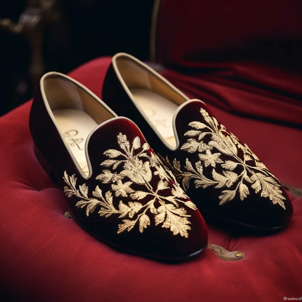 Wine Velvet Hand Made Work Peshawari Loafers | Wedding Shoes for Groom | Shoes for Haldi Mehendi Sangeet