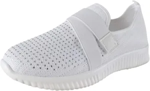 Women Comfortable Slip On Loafers Casual Walking Shoes Lightweight Canvas Sneakers Non Slip Flat Flats