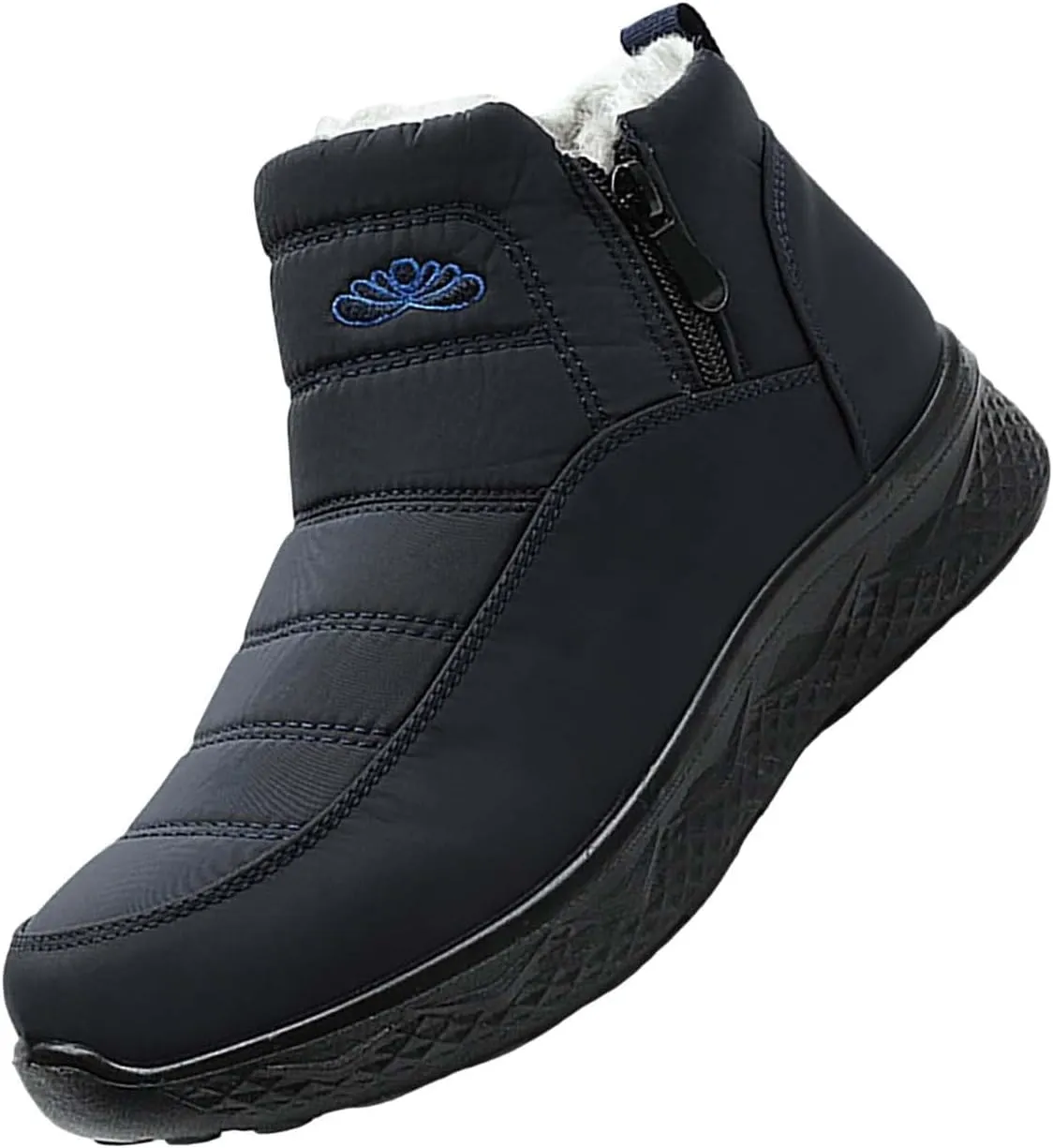 Women Winter Boots Waterproof Ladies Slip On Snow Boots Women Shoes with Hook Loop Barefoot Shoes Grounded Footwear Hiking Womens Cowboy Boots Men's Winter Booties