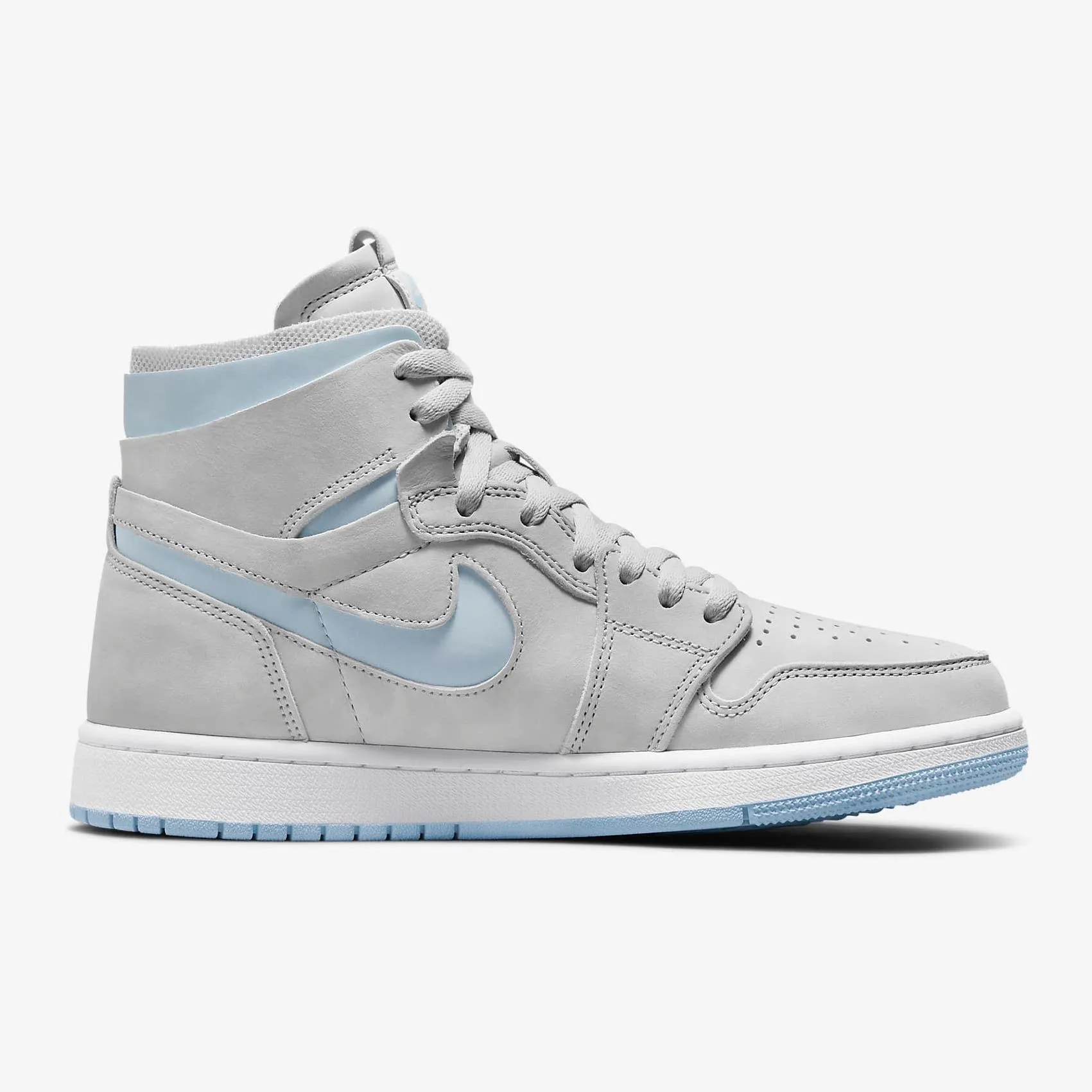 Women's Air Jordan 1 High Zoom Comfort (Grey Fog/White/Celestine Blue)(CT0979-004)