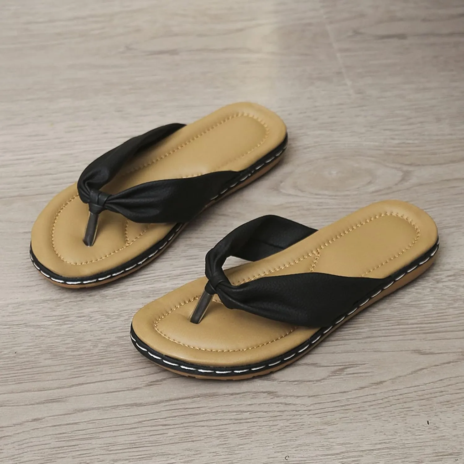 Women's Arch Support Flip Flops Comfortable Beach Sandals Slip On Thong Sandals Breathable Slip On Slippers
