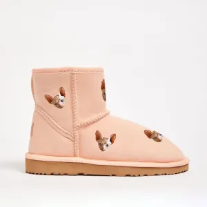 Women's Custom Mini Pet Printed Ugg Boots