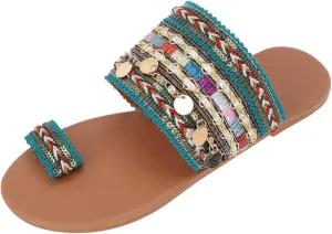 Womens Flat Sandals Slip on Flat Sandals Arch Support Comfortable Women Beach Outdoor Sandal