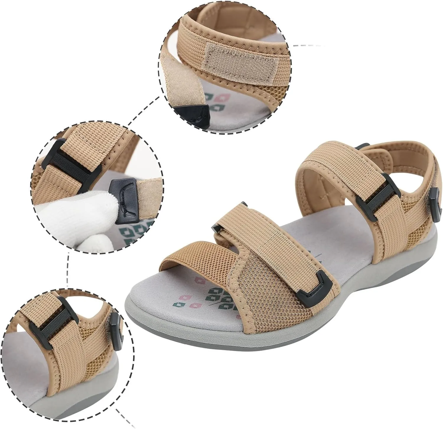 Women's Flat Sandals Women's Comfortable Walking Sandals Orthopedic Sandals Vacation Sandals Flat Sandals for Women