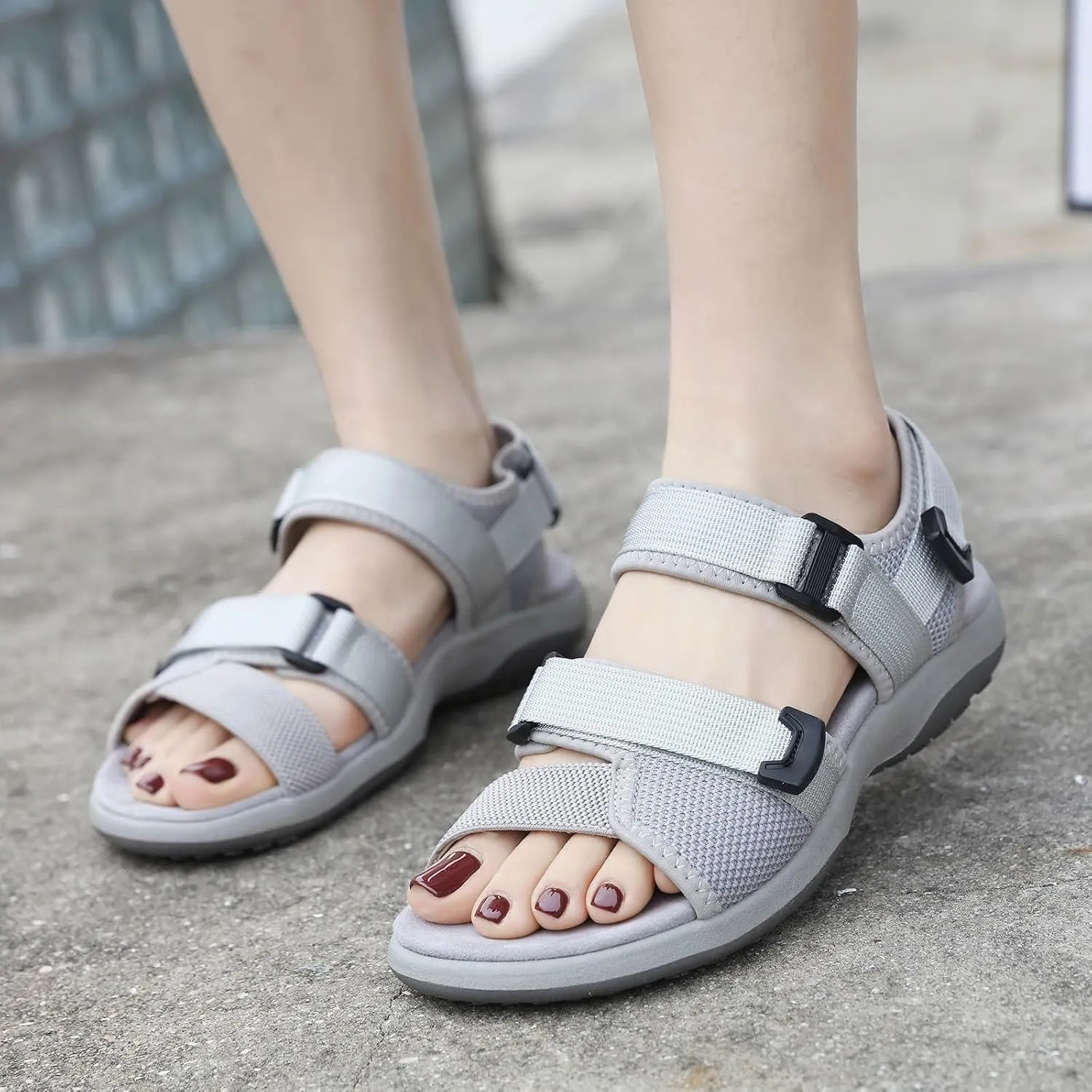 Women's Flat Sandals Women's Comfortable Walking Sandals Orthopedic Sandals Vacation Sandals Flat Sandals for Women