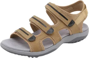Womens Hiking Sandal Sport Sandal Straps With Adjustable Hooks Arch Support Beach Vacation Casual Camping
