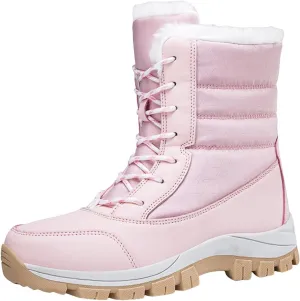 Women's Large Size Mid Calf Comfortable and Warm Ski Boots Womens Fashion Boots Mid Calf Knee High Winter Sock