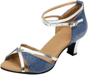 Women's Prom Dance Square Latin Ballroom Shoes Dance Shoes Women's Middle Heels Low Heel Dressy Sandals