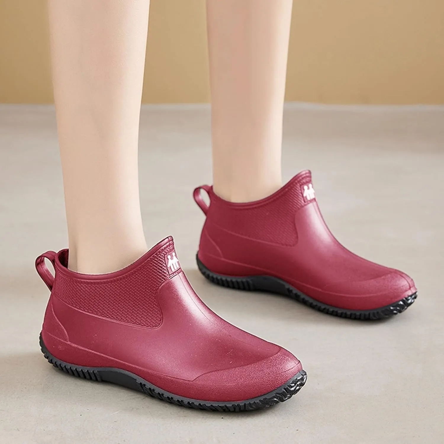 Womens Rain Boots Waterproof Mens Grounded Footwear Chunky Ankle Booties Dress Barefoot Shoes Women's Mid Calf Rain Boots Printed Waterproof Womens Chelsea Boots
