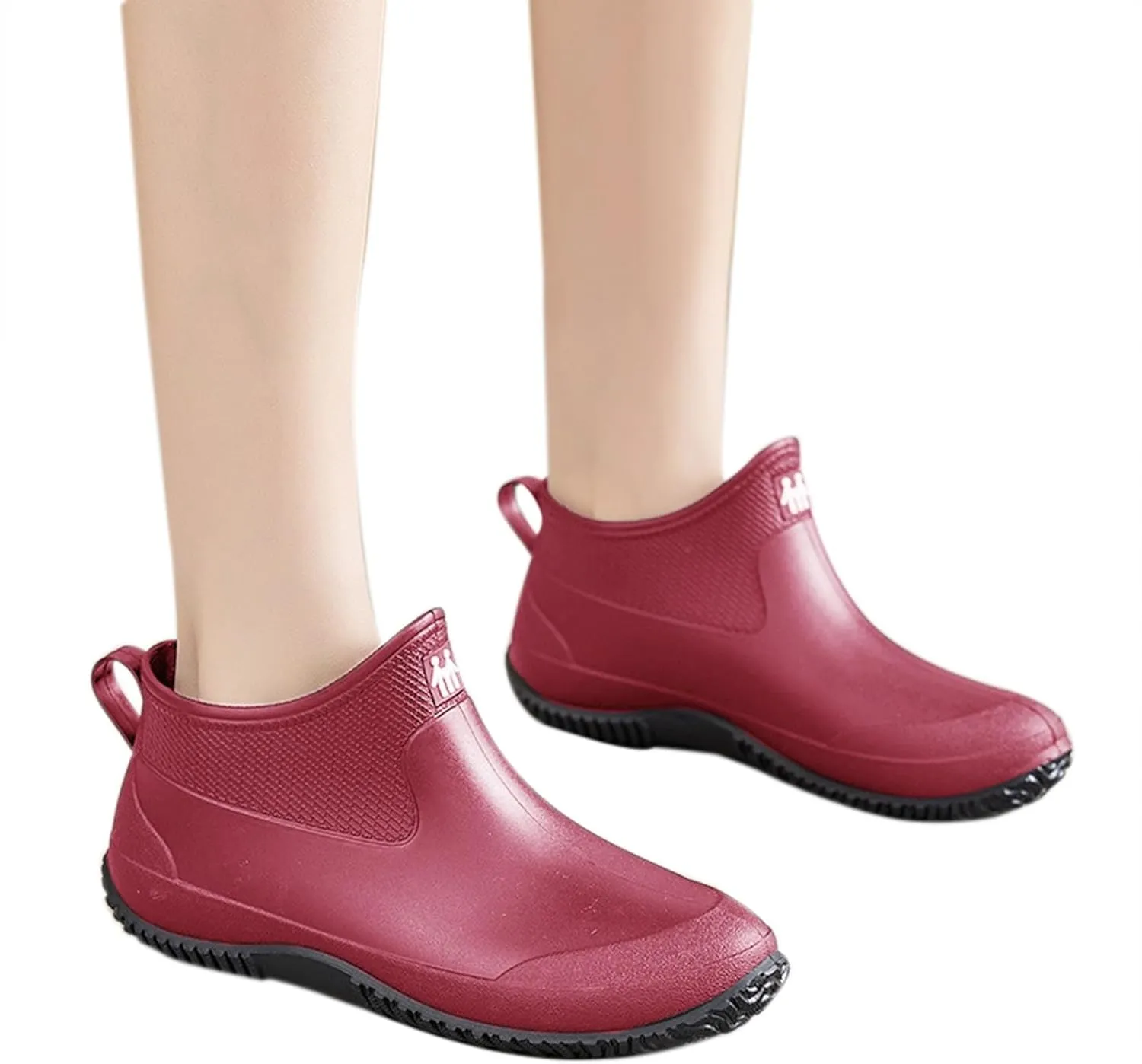 Womens Rain Boots Waterproof Mens Grounded Footwear Chunky Ankle Booties Dress Barefoot Shoes Women's Mid Calf Rain Boots Printed Waterproof Womens Chelsea Boots