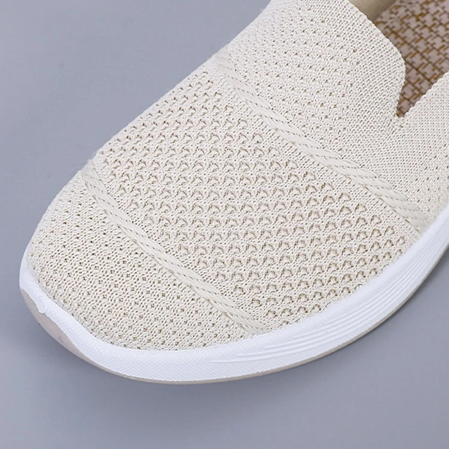 Womens Slip on Walking Shoes Non Slip Mesh Loafers Comfortable Arch Support Orthopedic Sneaker for Maternity Elderly