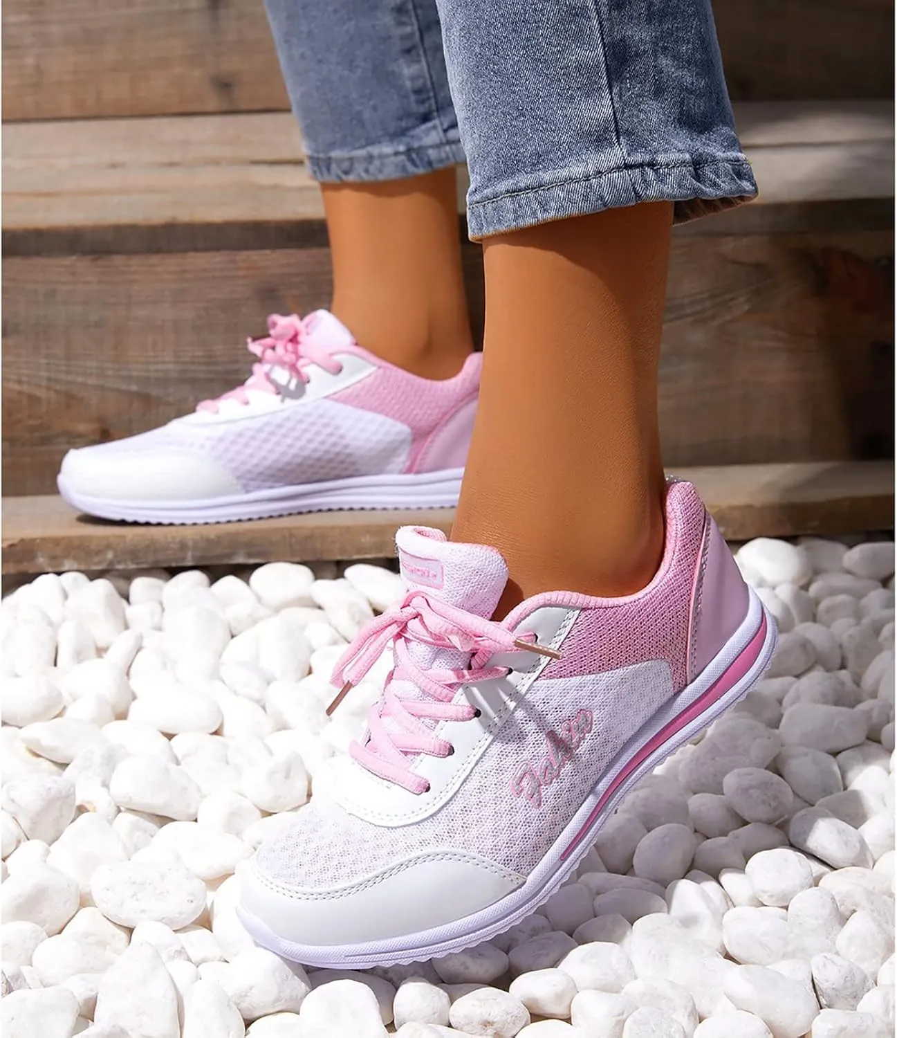 Womens Sneakers Platform Zapatillas Blancas Con Plataforma para Mujer Elegantes De Vestir Women's Running Shoes Size 8 Wide Toe Box Gym Shoes Women Women's All White Athletic Shoes