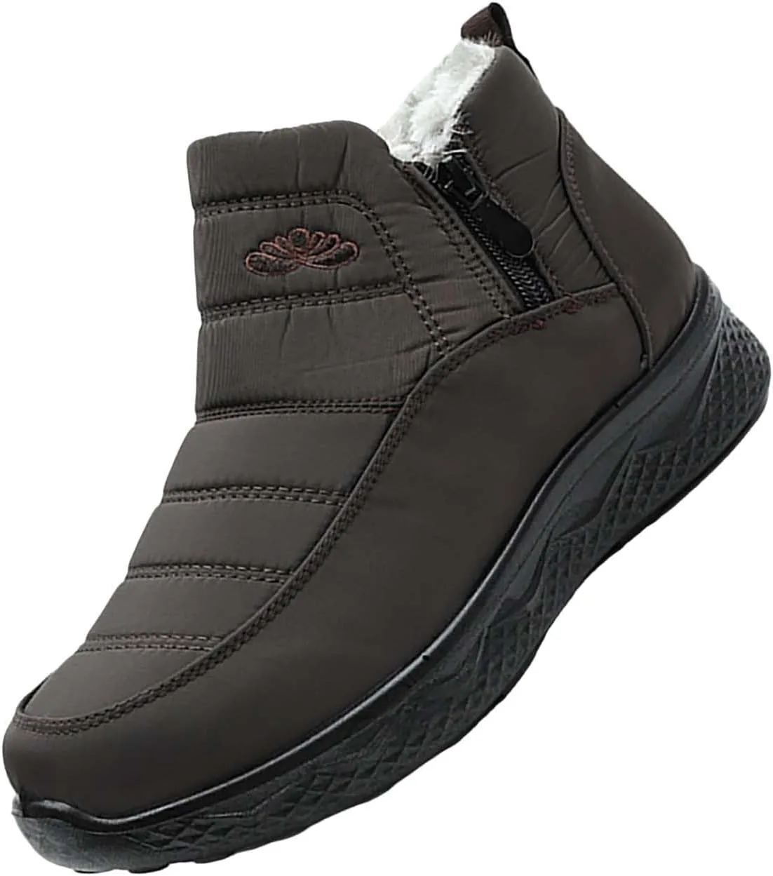 Women's Snow Boots Wide Width Adults Winter Boots Slip On for Womens Shoes Warm Barefoot Shoes Grounded Footwear Hiking Boots for Women Knee High Men's Snow Booties