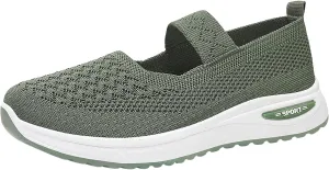 Women's Soft Orthopedic Shoes Breathable Woven Go Walking Slip On Foam Shoes Arch Support Hands Slip Man Shoes Slip on