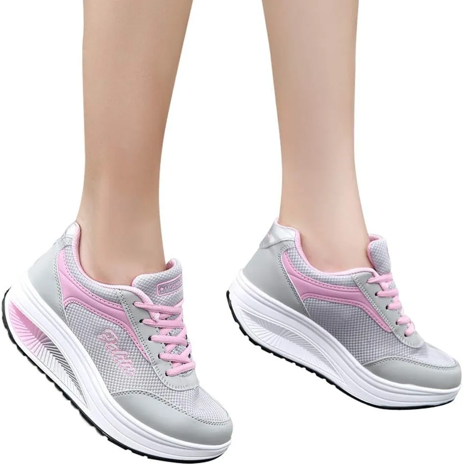 Womens Walking Sneakers Size 10 Wide Zapatillas OrtopDicas para Caminar De Mujer para Salir White Tennis Shoes Women Platform Silver Platform Wedge Sneakers for Women Trail Running Shoes Women On