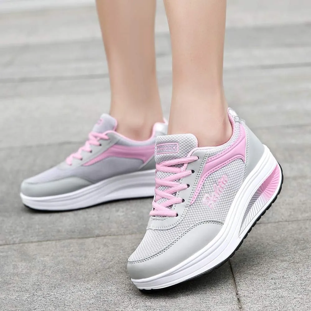Womens Walking Sneakers Size 10 Wide Zapatillas OrtopDicas para Caminar De Mujer para Salir White Tennis Shoes Women Platform Silver Platform Wedge Sneakers for Women Trail Running Shoes Women On