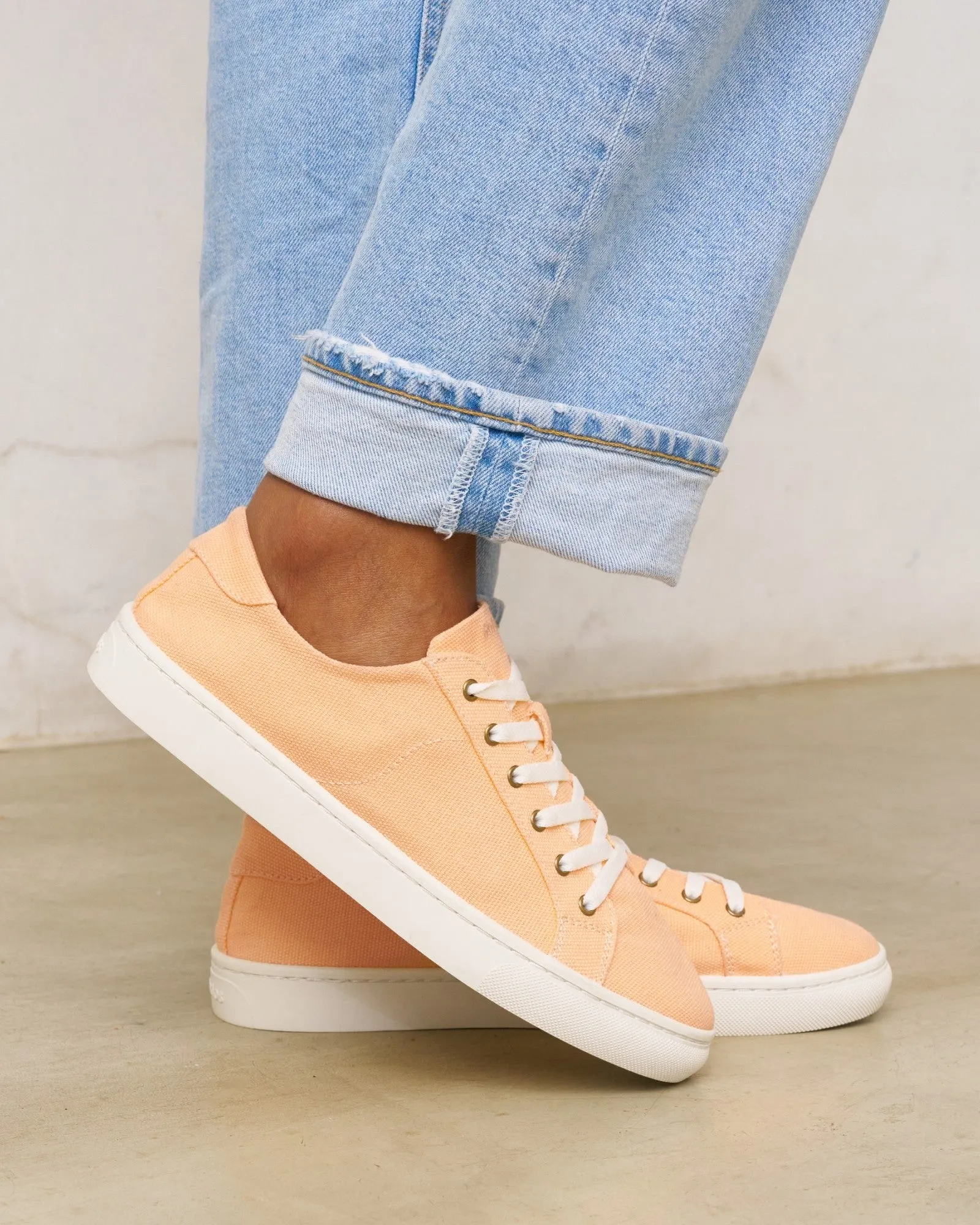 Womens_Sneakers_The Ibiza_Canvas Colors_Peach Fuzz Orange
