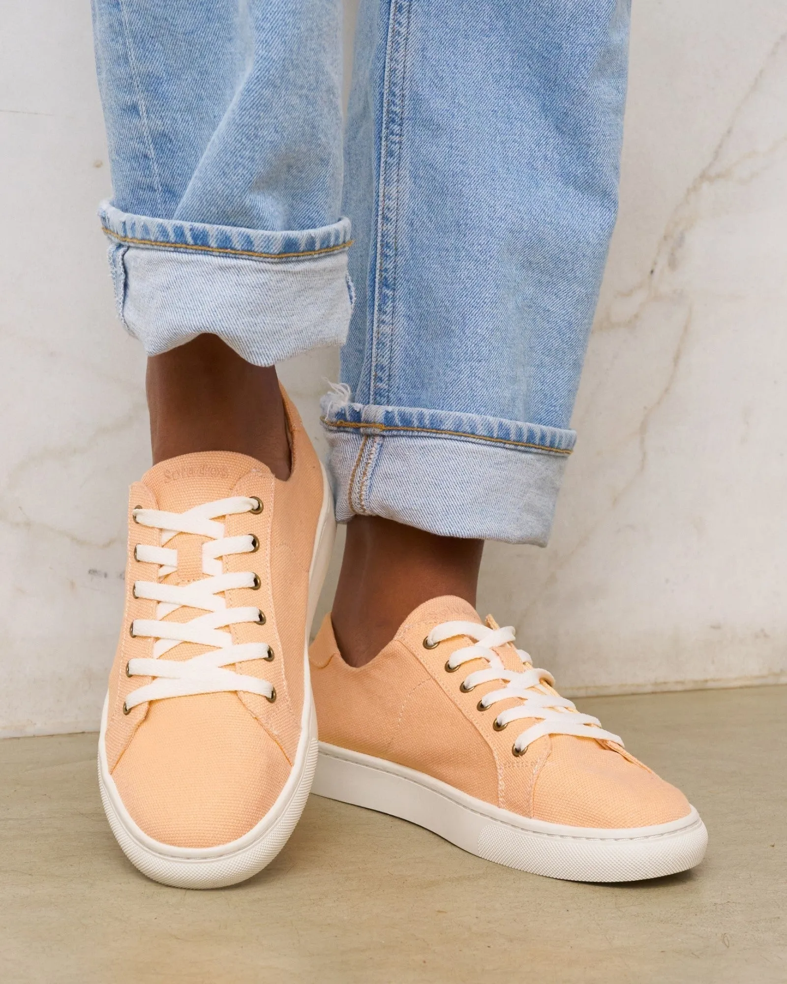 Womens_Sneakers_The Ibiza_Canvas Colors_Peach Fuzz Orange