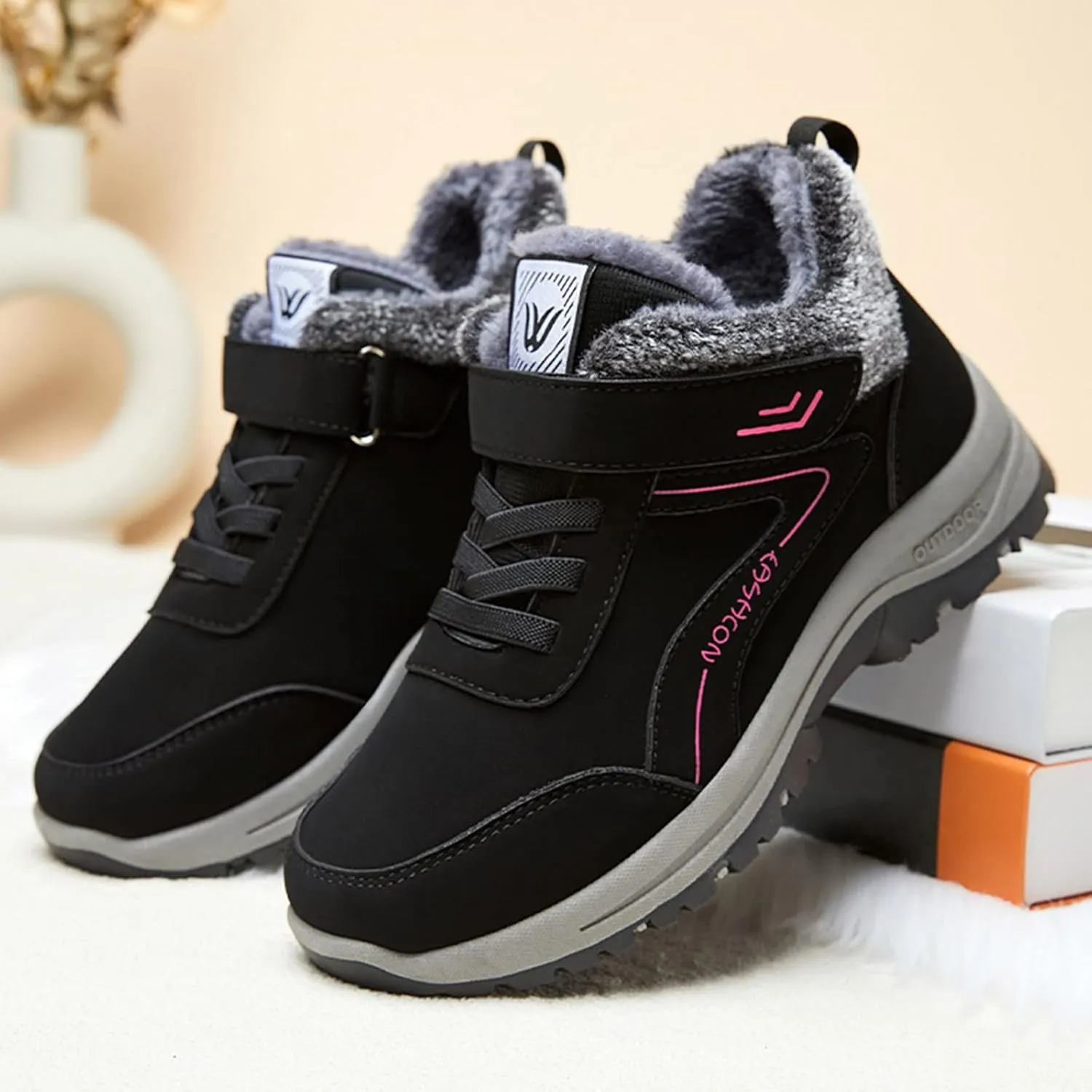 Work Boots for Men Slip On Hiking Sneakers Comfortable Warm Womens Working Shoes Business Casual Outdoor Botas Waterproof Soft Toe Work Hike Grounded Footwear