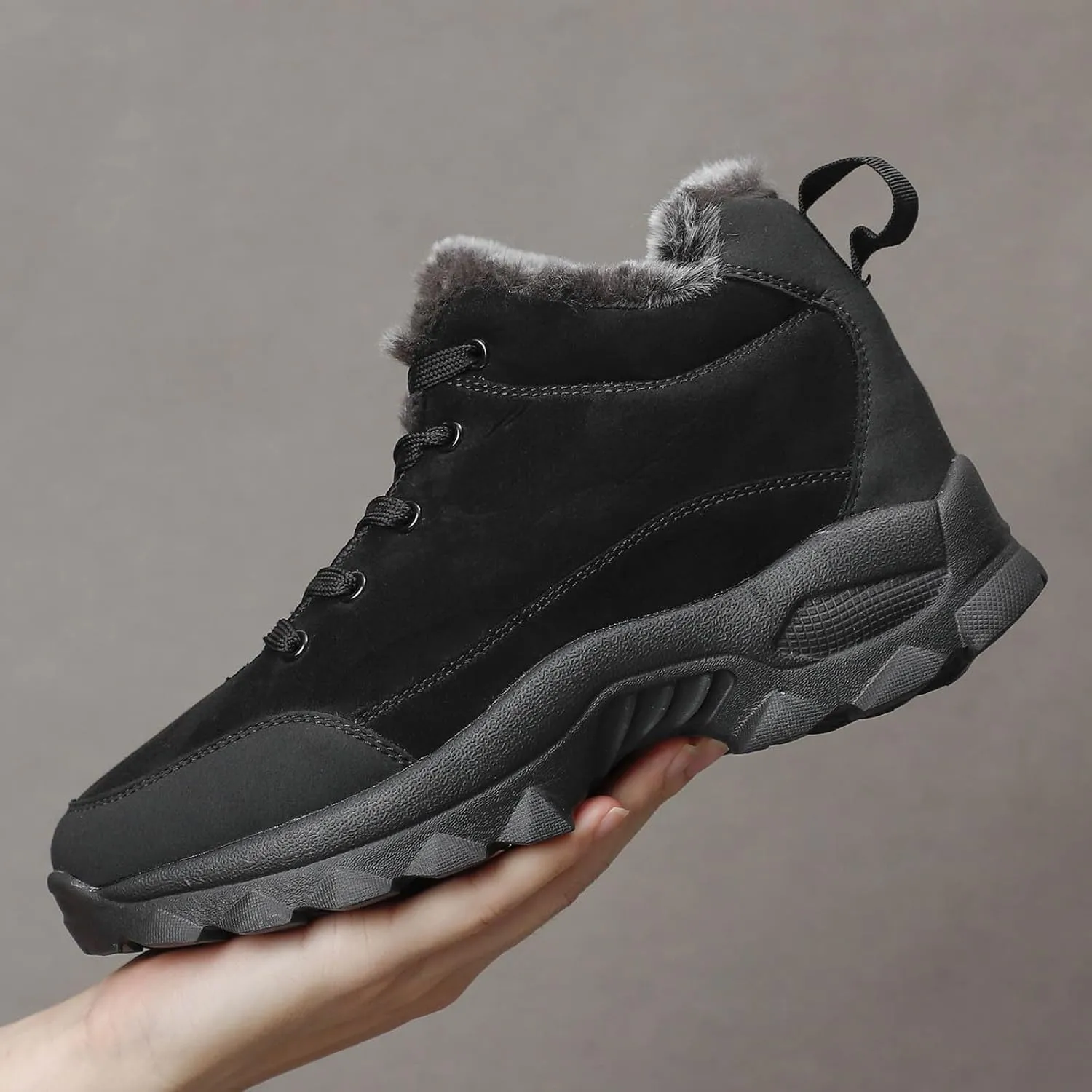 Work Boots for Men Slip On Hiking Sneakers Shoes Warm Working Shoes for Women Waterproof Waterproof Outdoor Shoes Leather Comfortable Hike Grounded Footwear