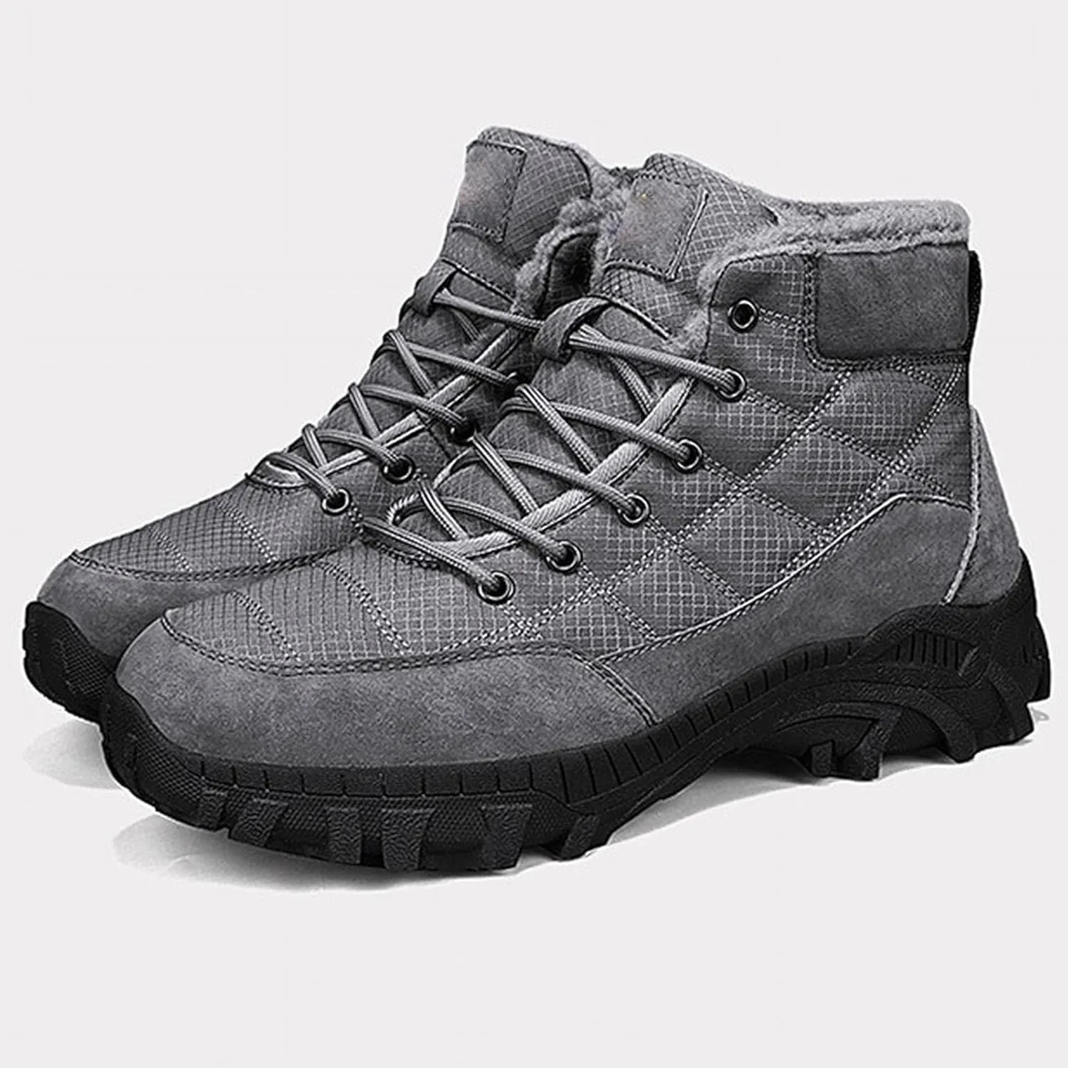Work Boots for Men Slip On Hiking Sneakers Shoes Warm Working Shoes for Women Waterproof Waterproof Outdoor Shoes Leather Comfortable Hike Grounded Footwear