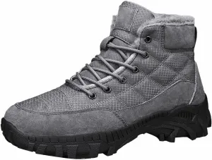 Work Boots for Men Slip On Hiking Sneakers Shoes Warm Working Shoes for Women Waterproof Waterproof Outdoor Shoes Leather Comfortable Hike Grounded Footwear