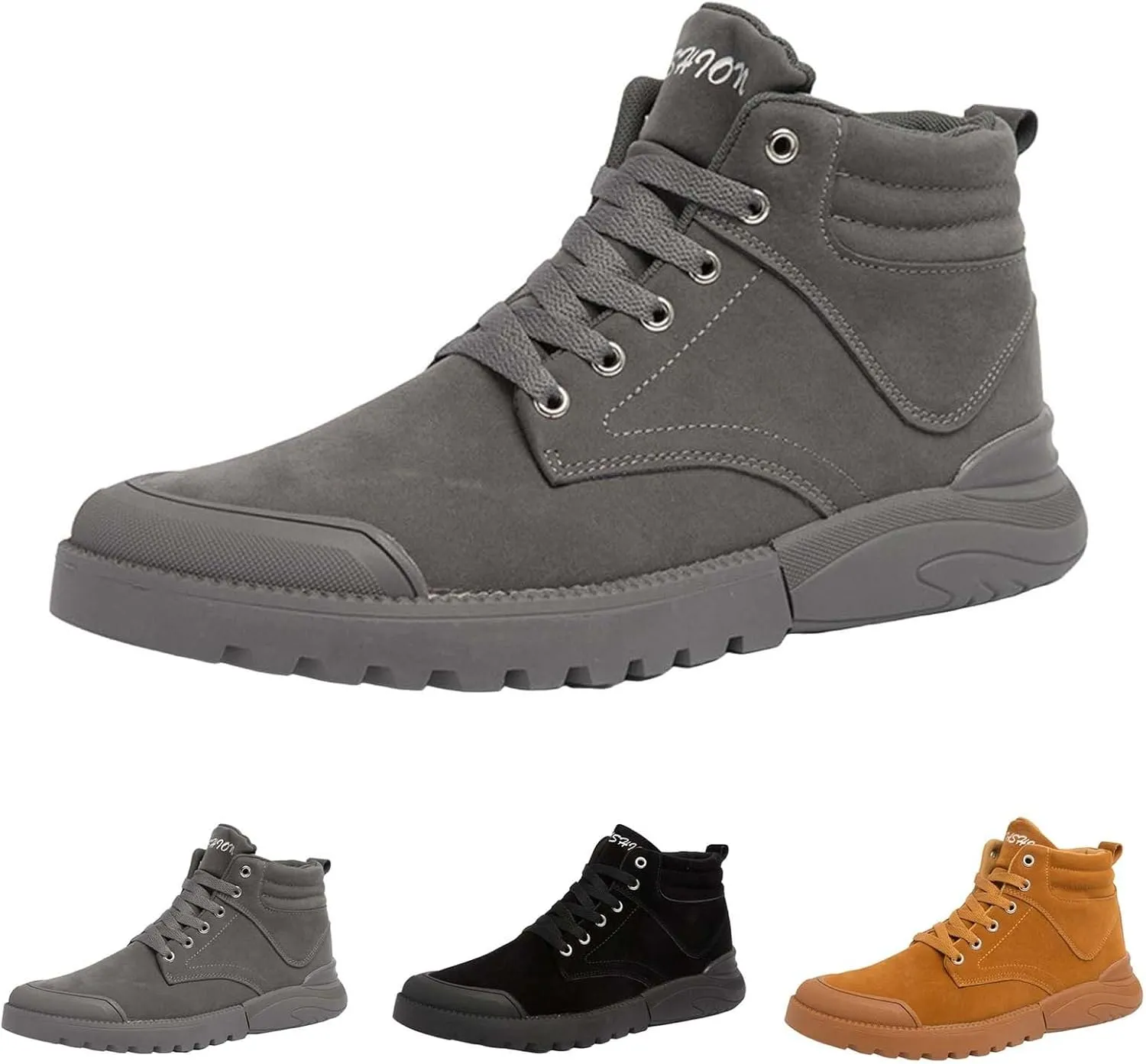 Work Boots for Men Slip On Hiking Sneakers Warm Booties Women Working Shoes Non Steel Toe Waterproof Work Shoes Non-Slip Hike Grounded Footwear