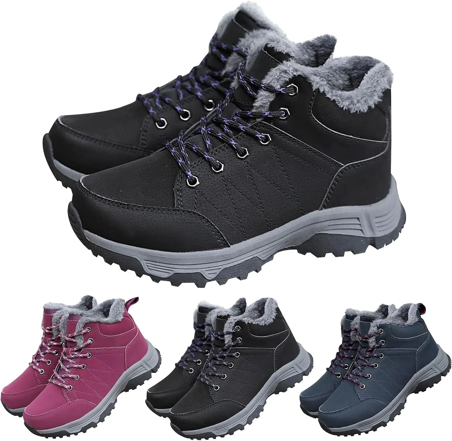 Work Boots for Men Waterproof Hiking Sneakers Ankle Ladies Safety Toe Shoes for Women Composite Toe Winter Outdoor Botas Waterproof Non Slip Hike Grounded Footwear