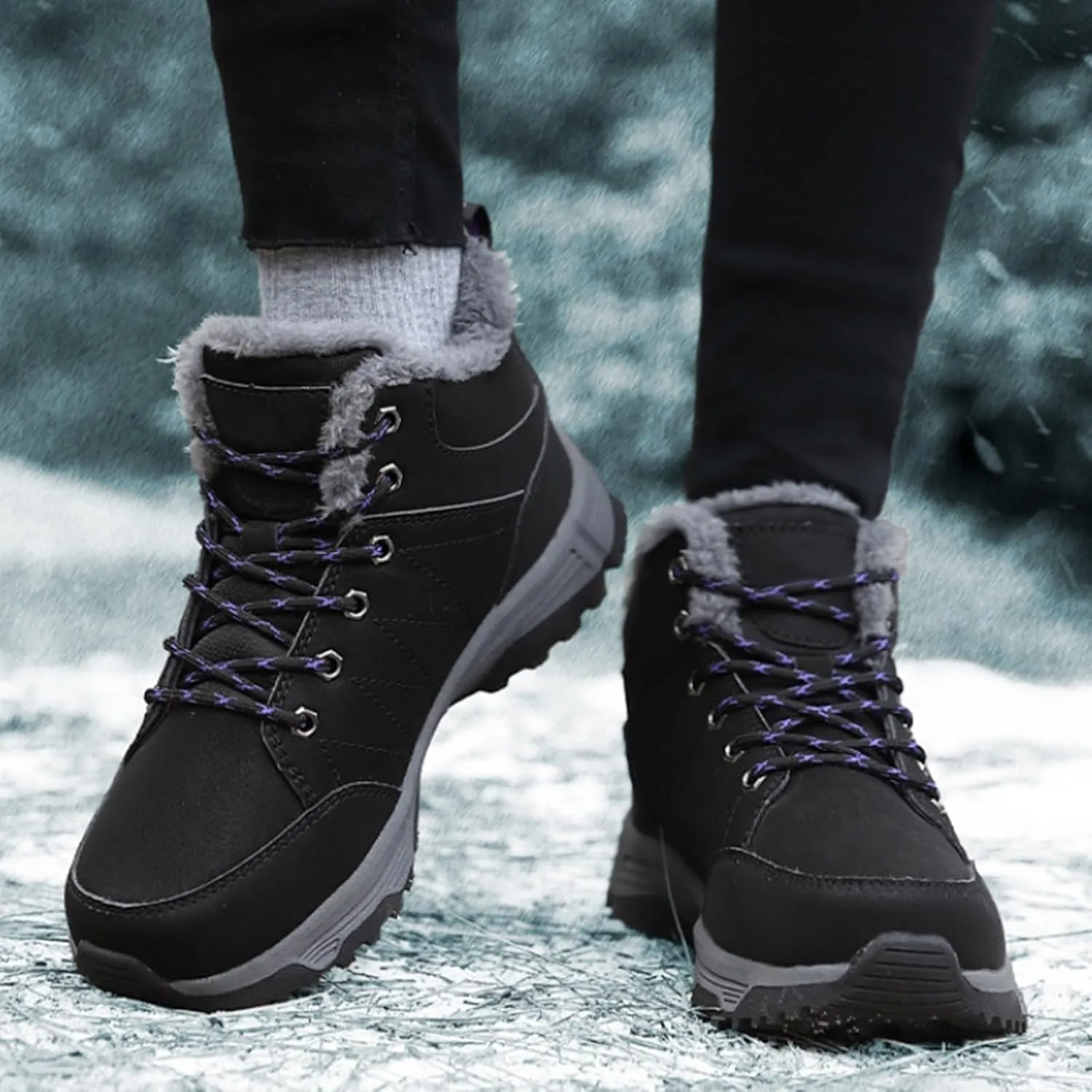 Work Boots for Men Waterproof Hiking Sneakers Ankle Ladies Safety Toe Shoes for Women Composite Toe Winter Outdoor Botas Waterproof Non Slip Hike Grounded Footwear