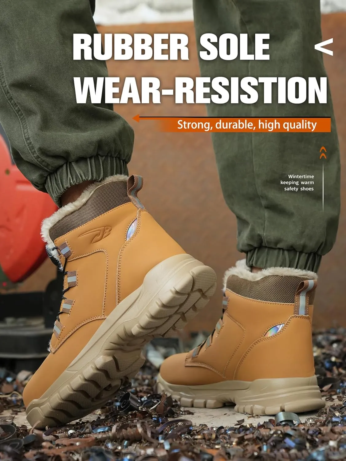 work boots for mensteel toe boots for womenConstruction Site Winter Warm Protective BootsAnti-smash Anti-puncture Work Boots